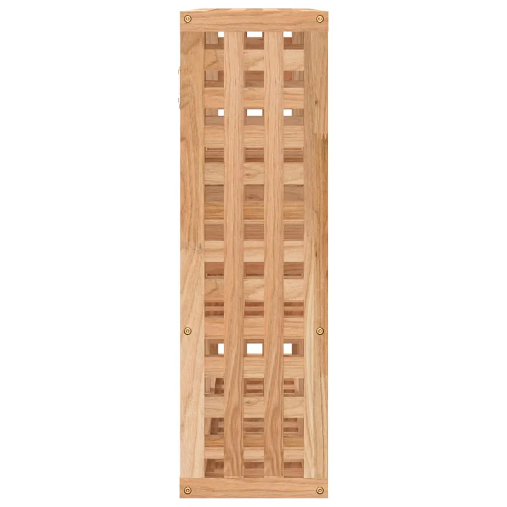væghylde 49x15x49 cm massivt træ valnød - Image 4