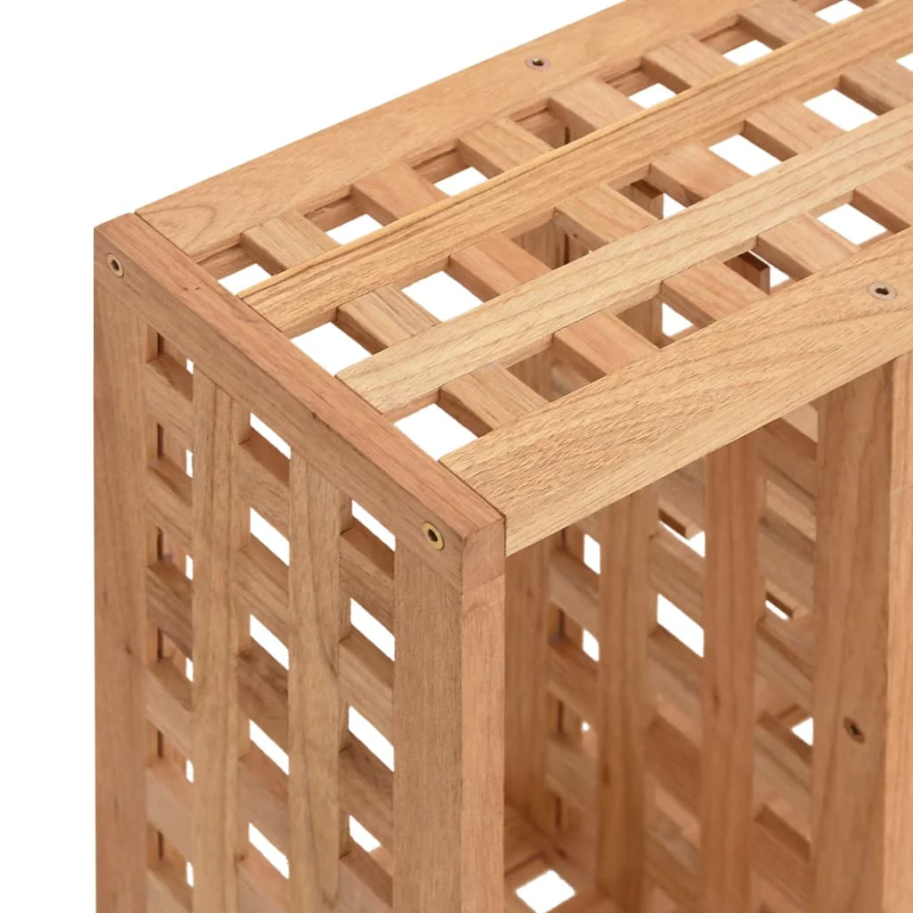 væghylde 49x15x49 cm massivt træ valnød - Image 5