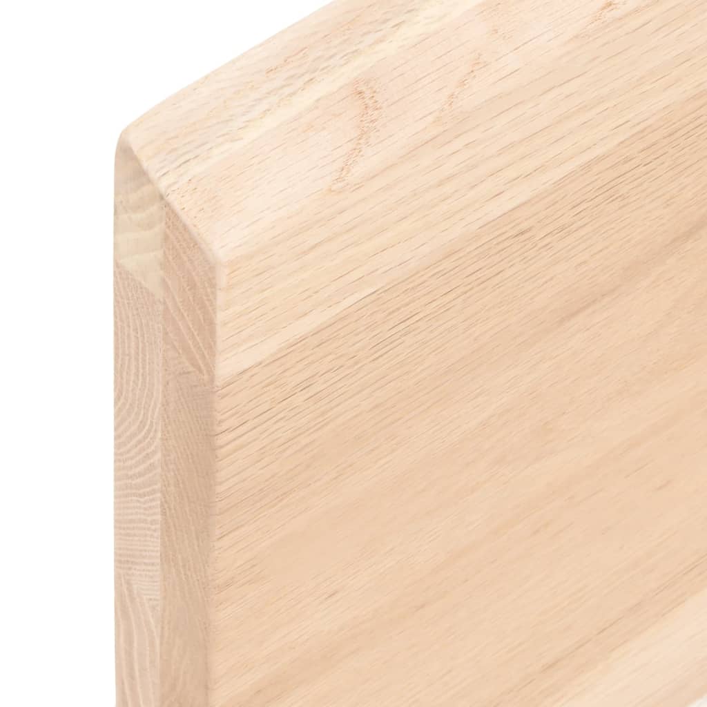 væghylde 60x20x4 cm ubehandlet massivt egetræ - Image 6