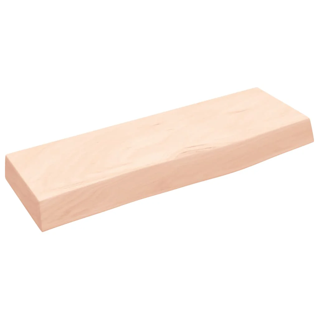 væghylde 60x20x6 cm ubehandlet massivt egetræ - Image 2