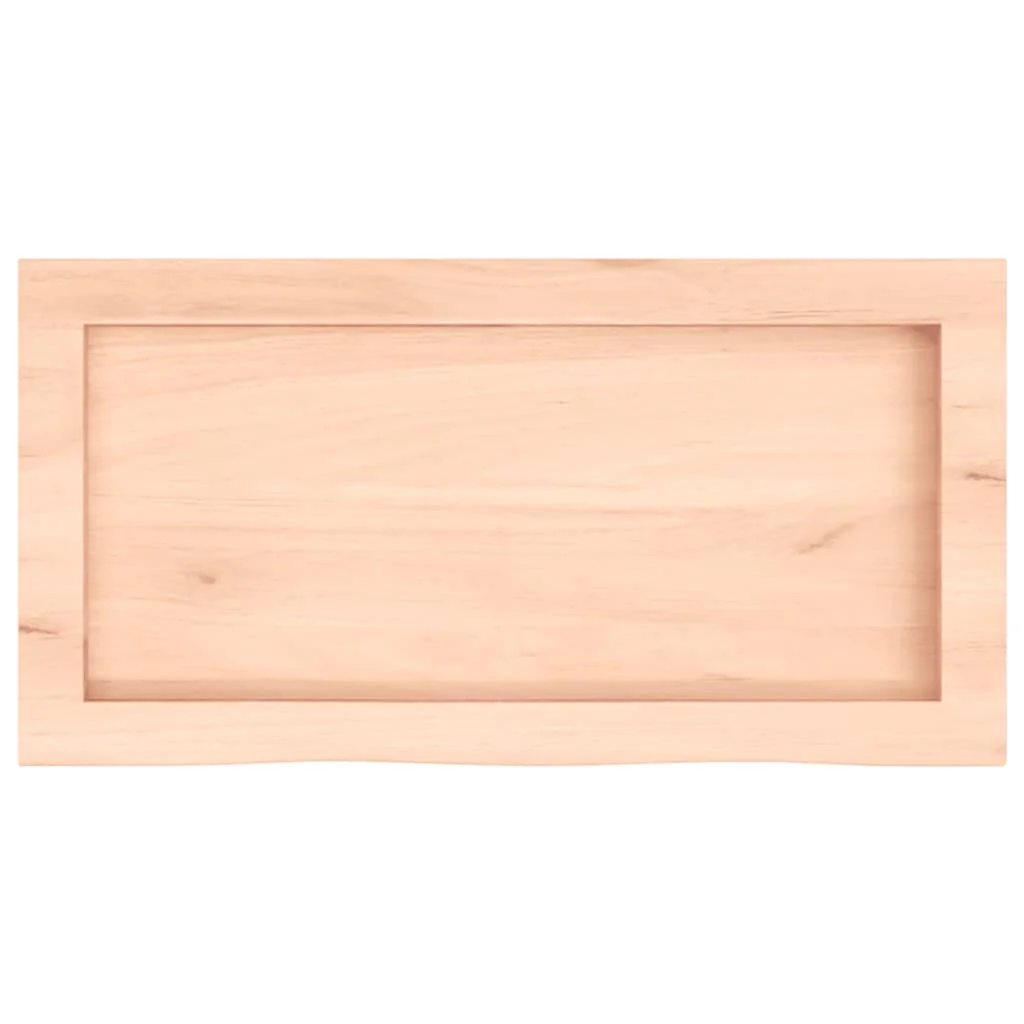 væghylde 60x30x(2-6) cm ubehandlet massivt egetræ - Image 5