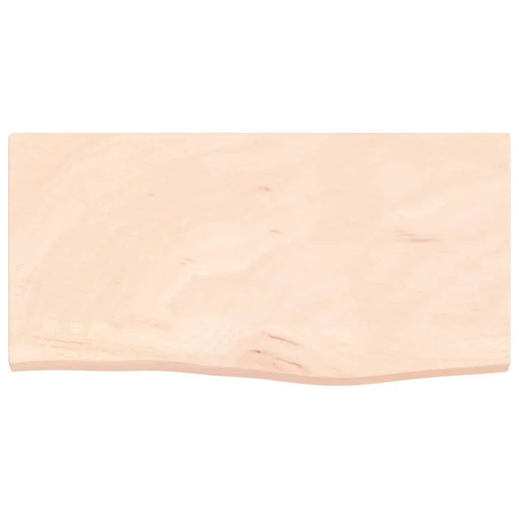 væghylde 60x30x2 cm ubehandlet massivt egetræ - Image 4