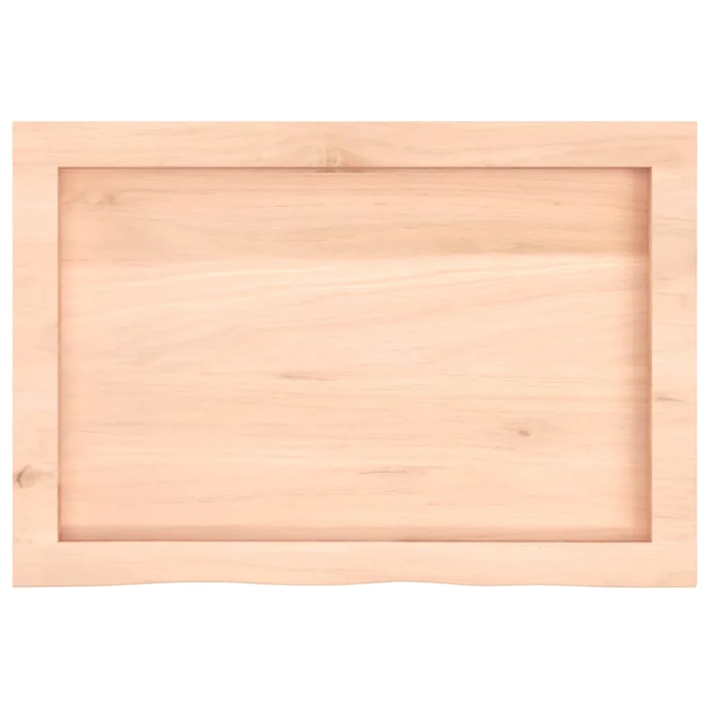 væghylde 60x40x(2-6) cm ubehandlet massivt egetræ - Image 5