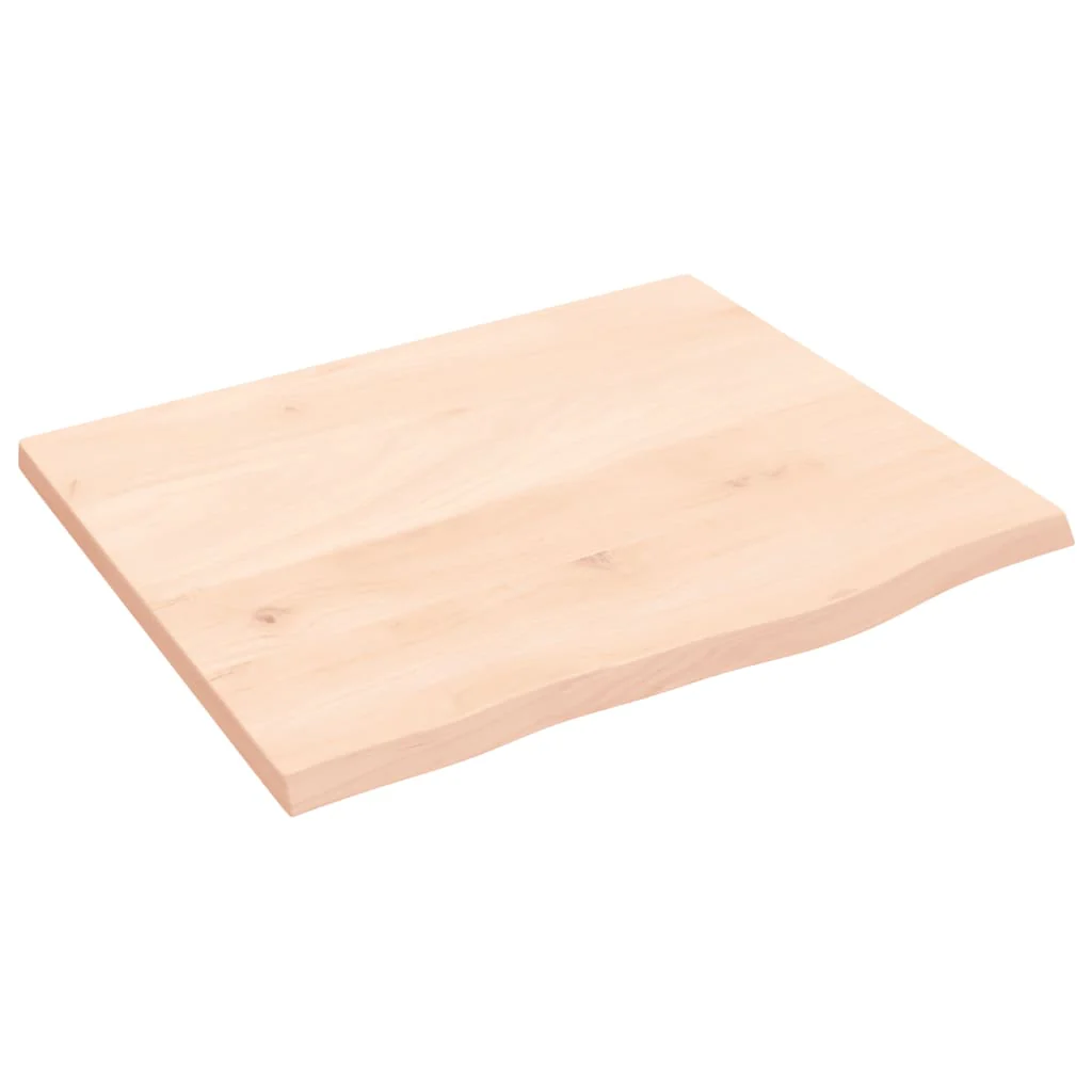 væghylde 60x50x2 cm ubehandlet massivt egetræ - Image 2