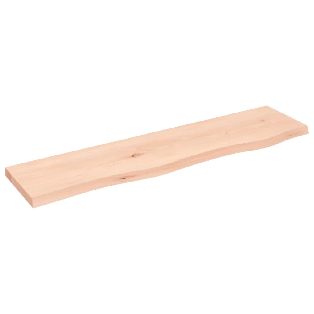 væghylde 80x20x2 cm ubehandlet massivt egetræ - Image 2