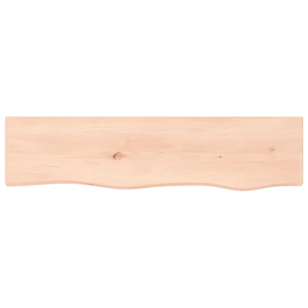 væghylde 80x20x2 cm ubehandlet massivt egetræ - Image 4