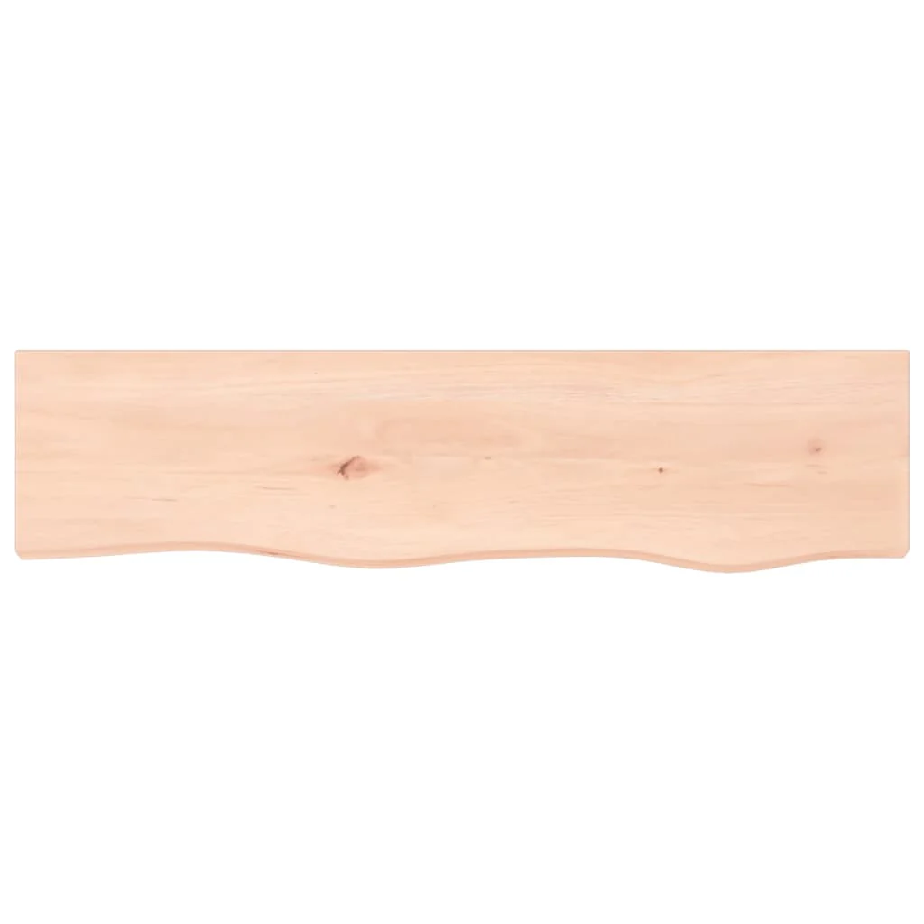 væghylde 80x20x6 cm ubehandlet massivt egetræ - Image 4