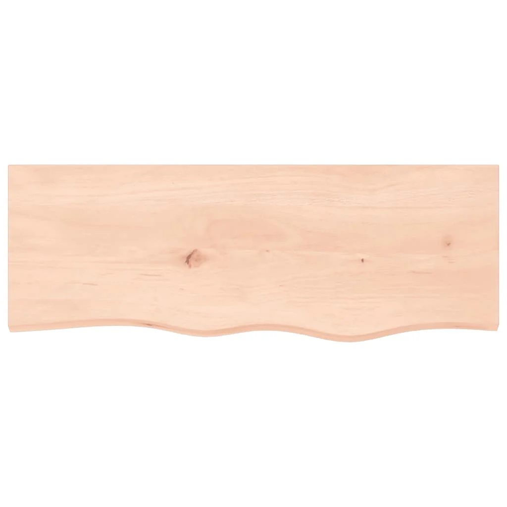 væghylde 80x30x(2-4) cm ubehandlet massivt egetræ - Image 4