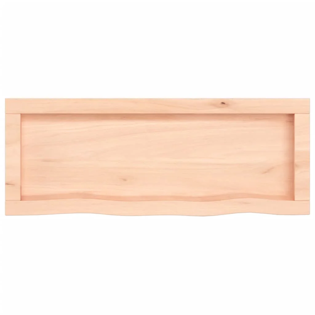væghylde 80x30x(2-4) cm ubehandlet massivt egetræ - Image 5