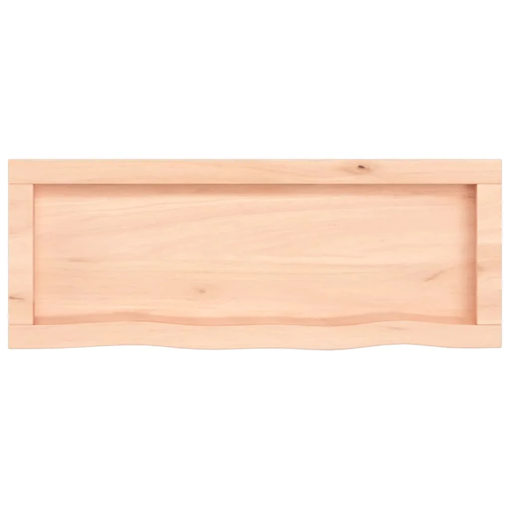væghylde 80x30x(2-6) cm ubehandlet massivt egetræ - Image 5
