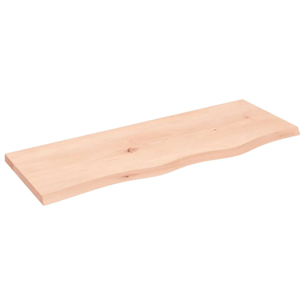 væghylde 80x30x2 cm ubehandlet massivt egetræ - Image 2