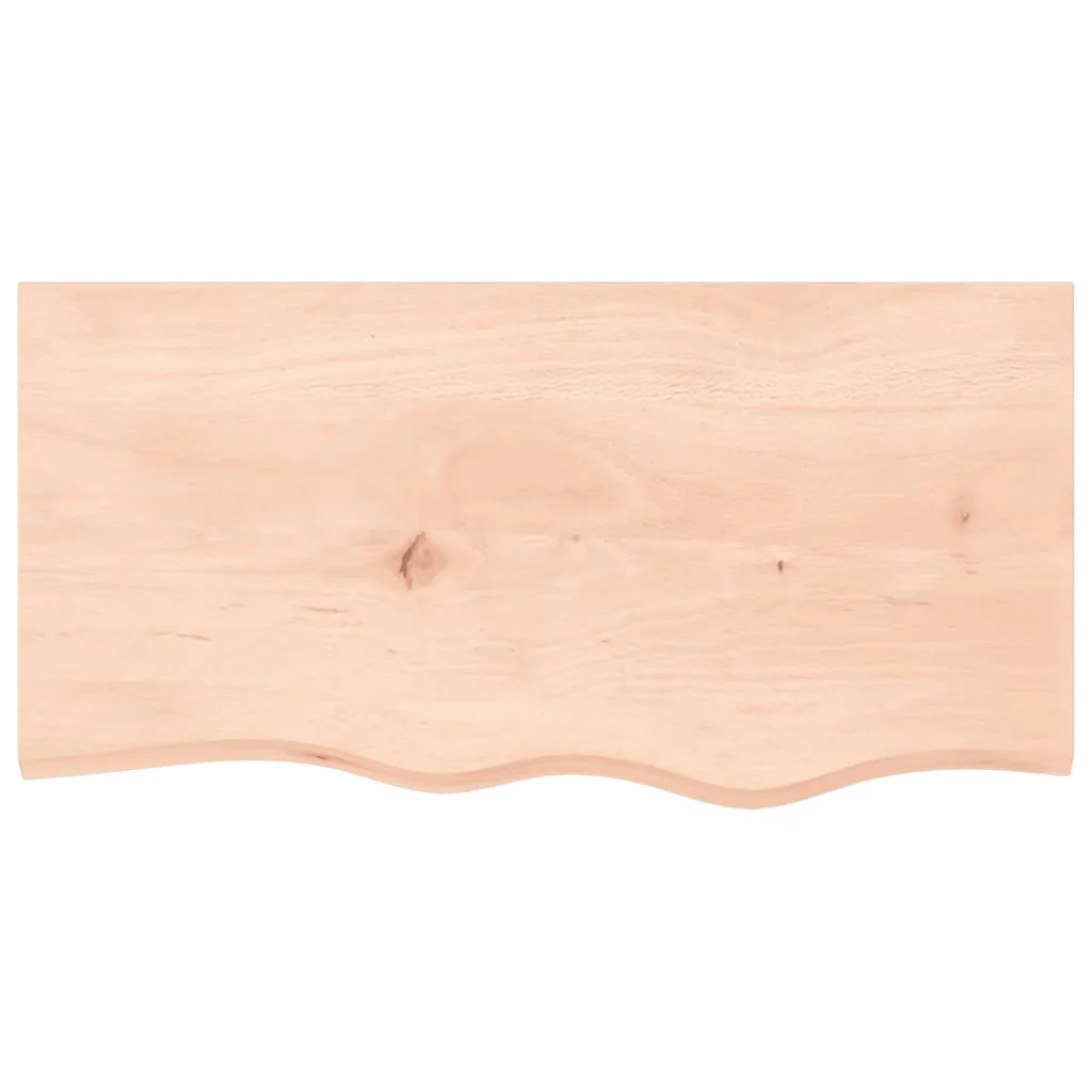væghylde 80x40x(2-4) cm ubehandlet massivt egetræ - Image 4