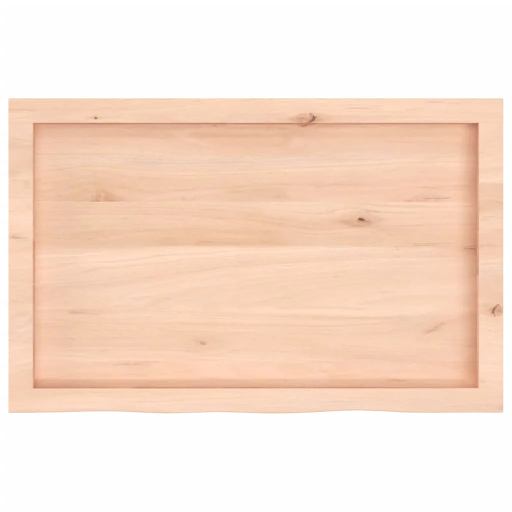 væghylde 80x50x(2-6) cm ubehandlet massivt egetræ - Image 5