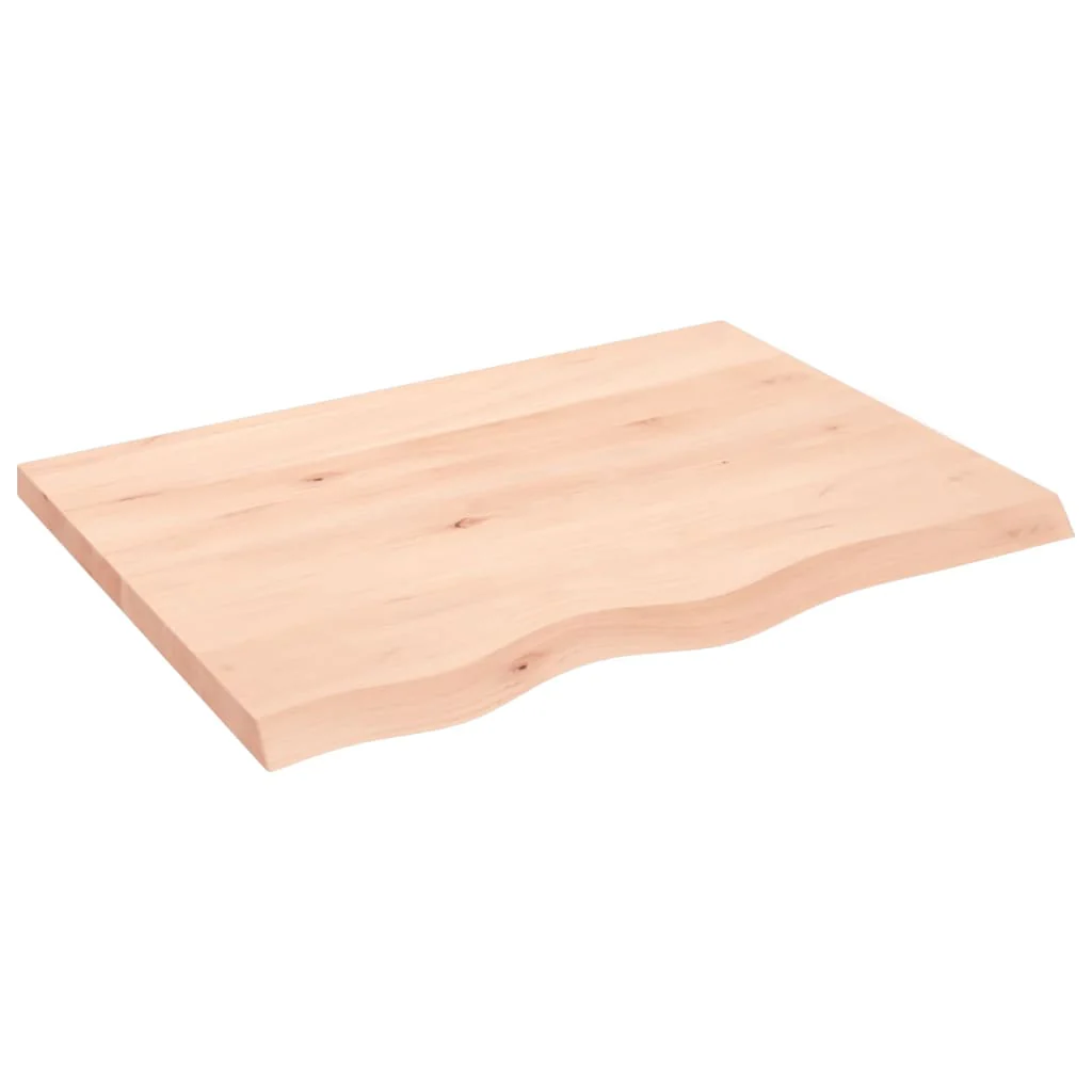 væghylde 80x60x(2-4) cm ubehandlet massivt egetræ - Image 2