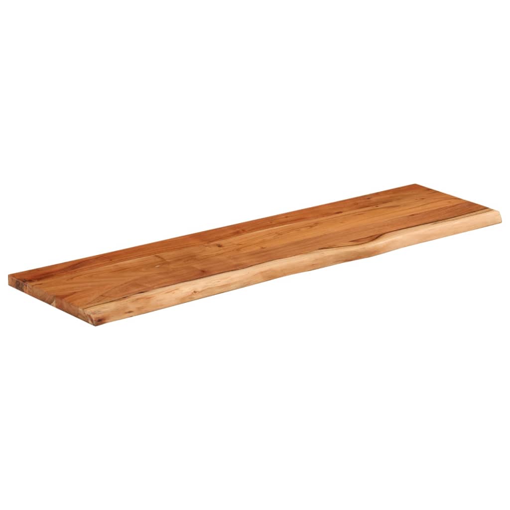 væghylde 90x30x2,5 cm rektangulær massivt akacietræ - Image 3
