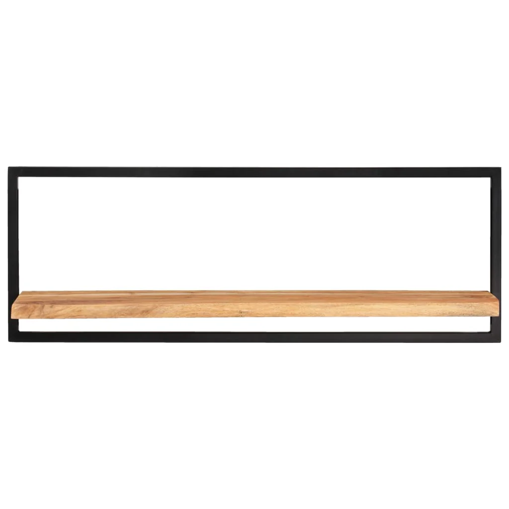 væghylder 2 stk. 100x24x35 cm massivt akacietræ og stål - Image 2
