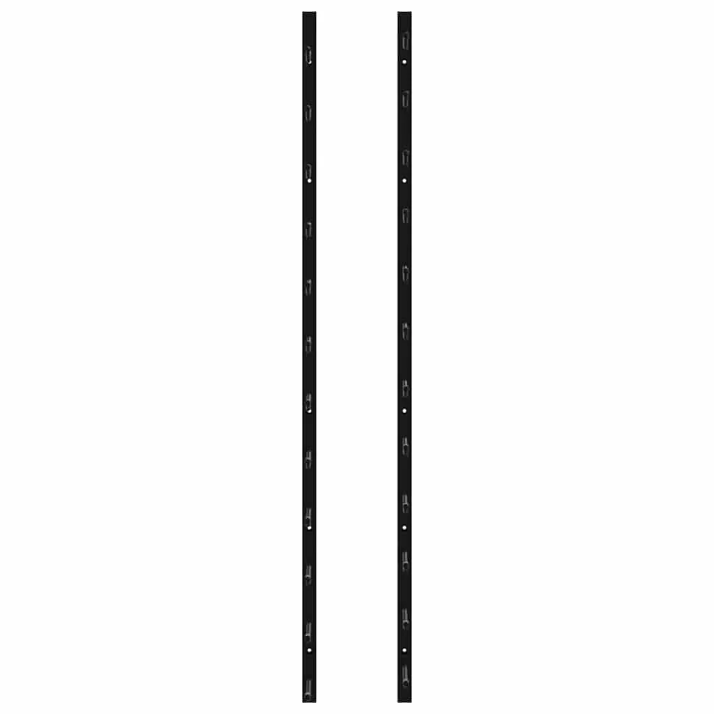 vægmonteret vinreoler til 12 vinflasker 2 stk. sort jern - Image 6