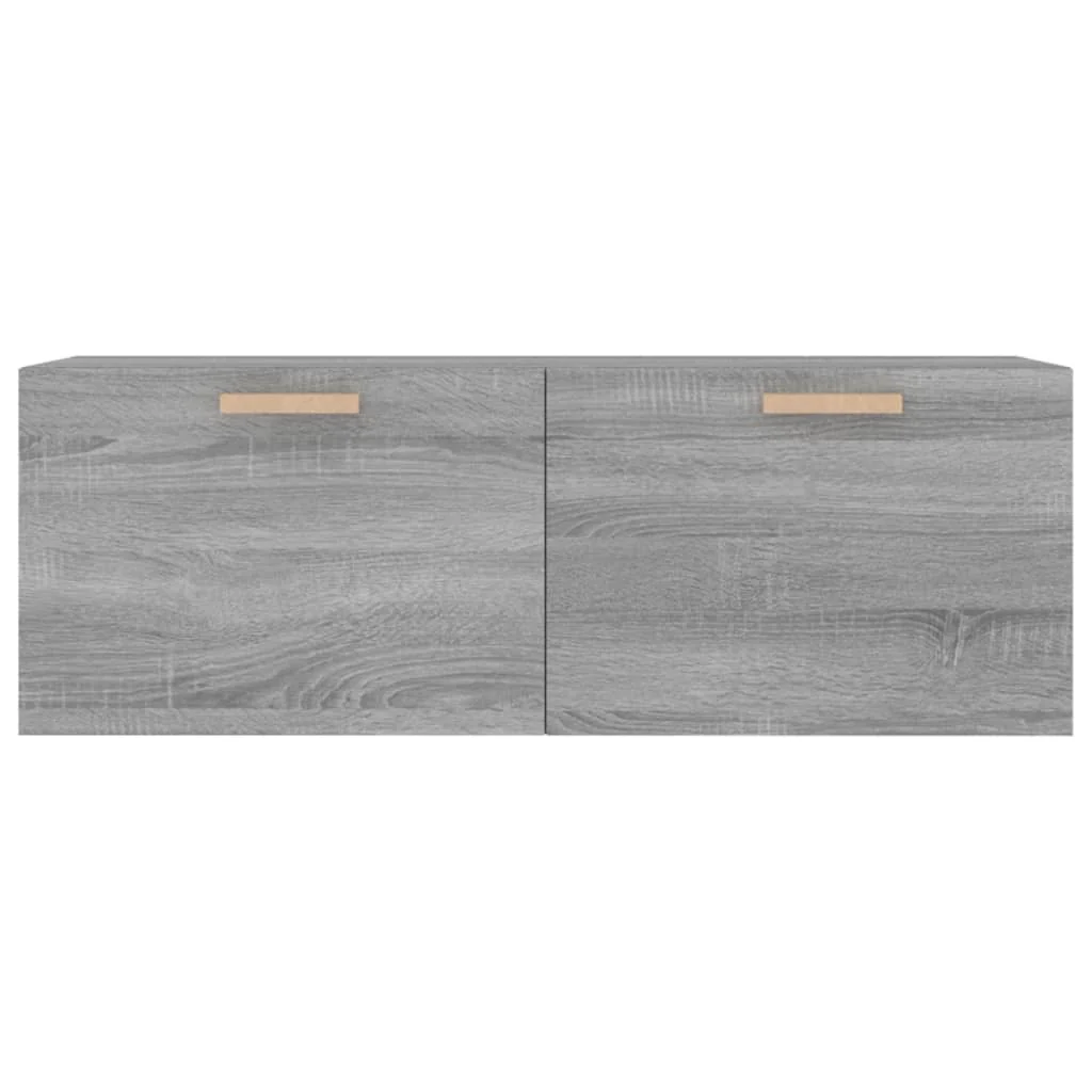 vægskab 100x36,5x35 cm konstrueret træ grå sonoma-eg - Image 5