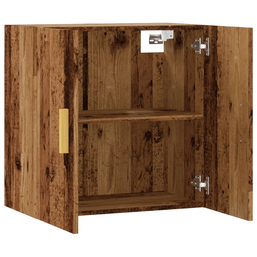 vægskab 60x31x60 cm konstrueret træ antikt træ - Image 5