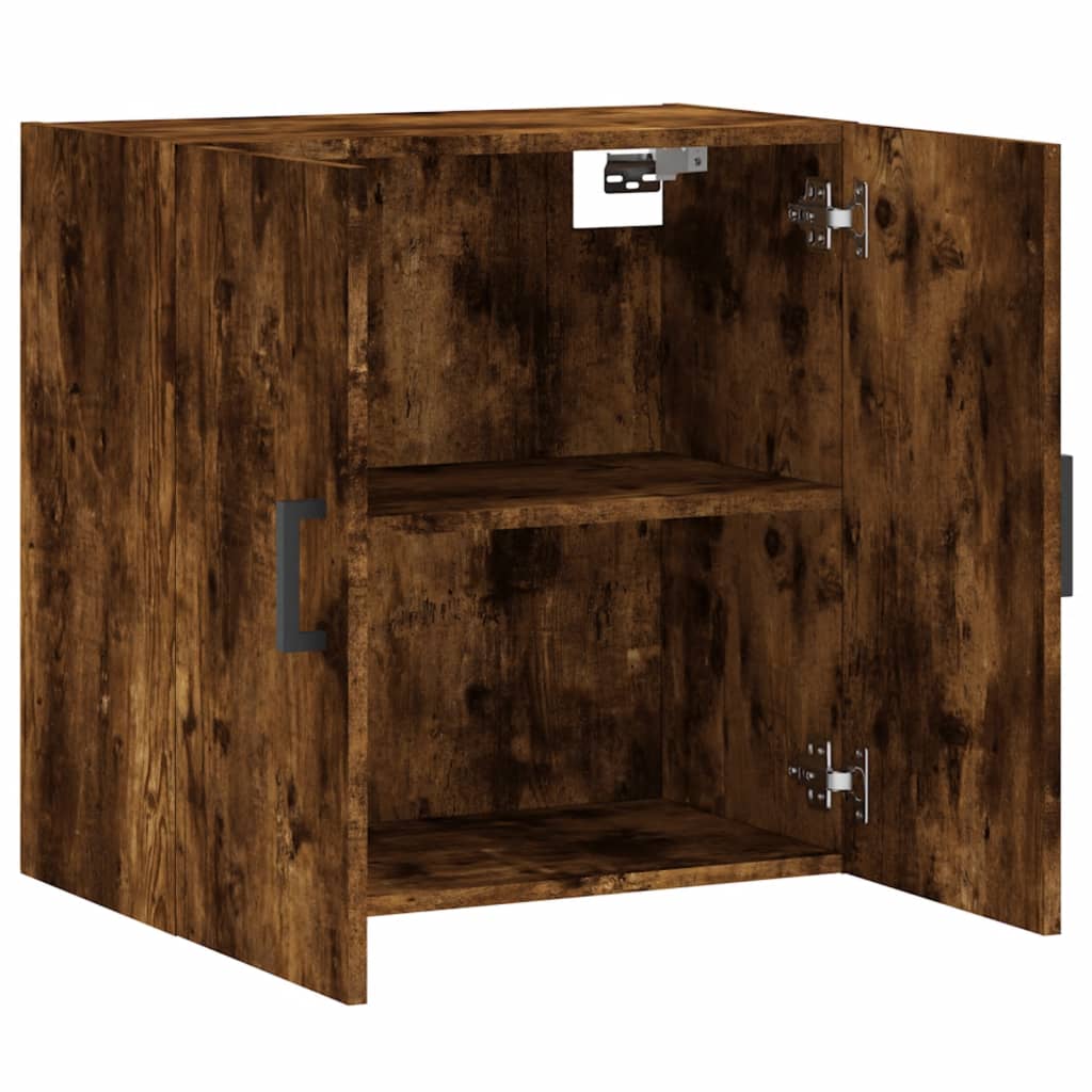 vægskab 60x31x60 cm konstrueret træ røget egetræsfarve - Image 6