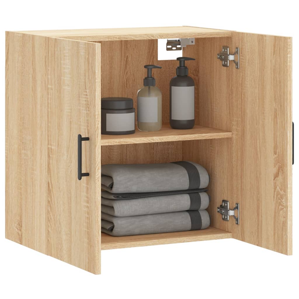 vægskab 60x31x60 cm konstrueret træ sonoma-eg - Image 4