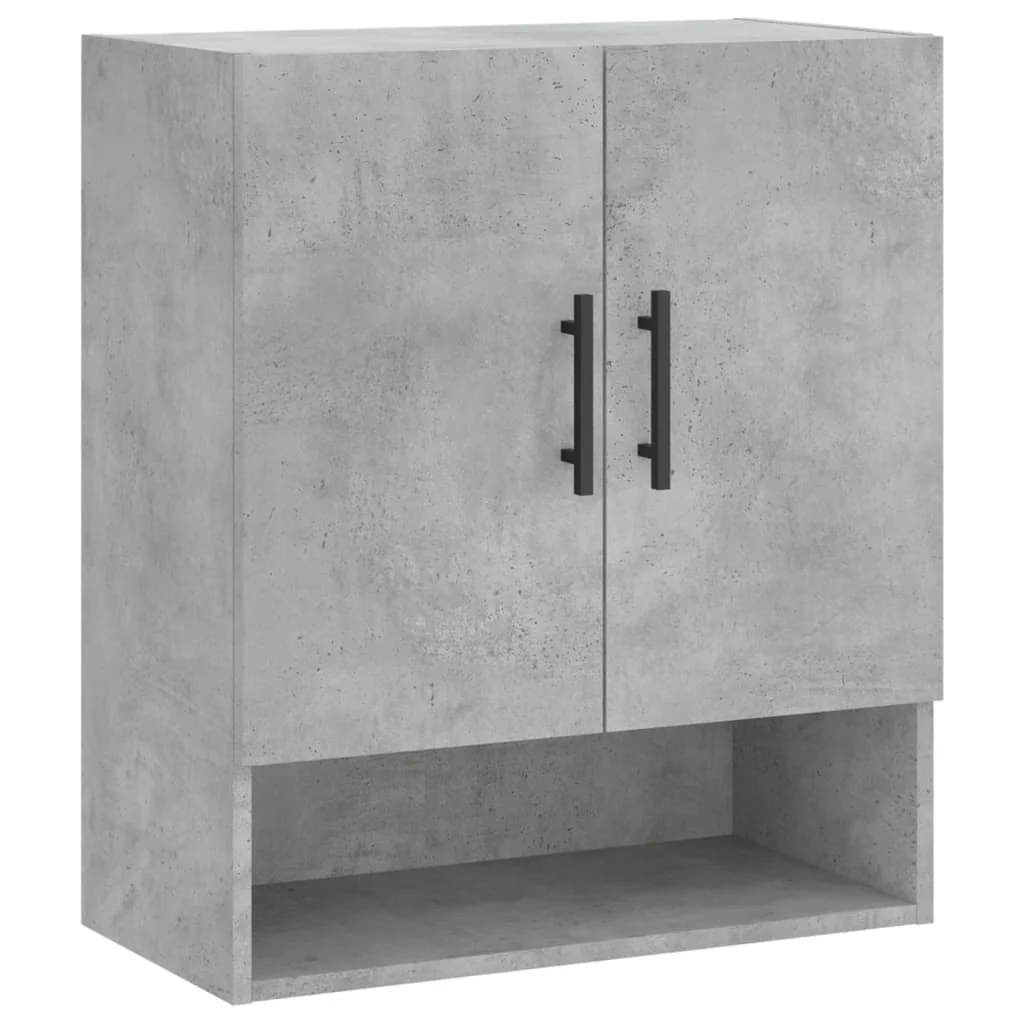 vægskab 60x31x70 cm konstrueret træ betongrå - Image 2