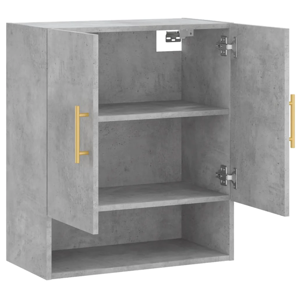 vægskab 60x31x70 cm konstrueret træ betongrå - Image 6