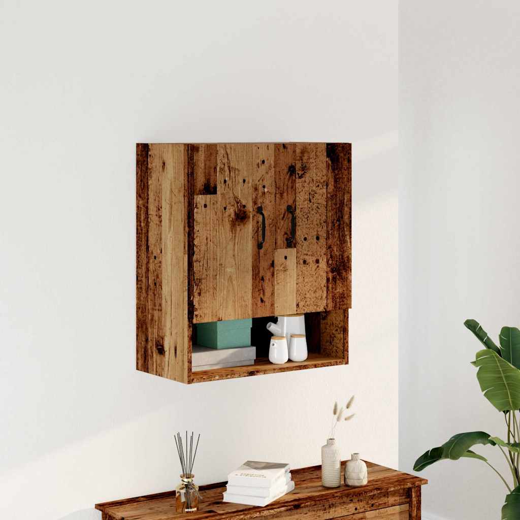 vægskab 60x31x70 cm konstrueret træ gammelt træ - Image 3