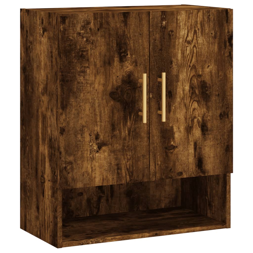 vægskab 60x31x70 cm konstrueret træ røget egetræsfarve - Image 2