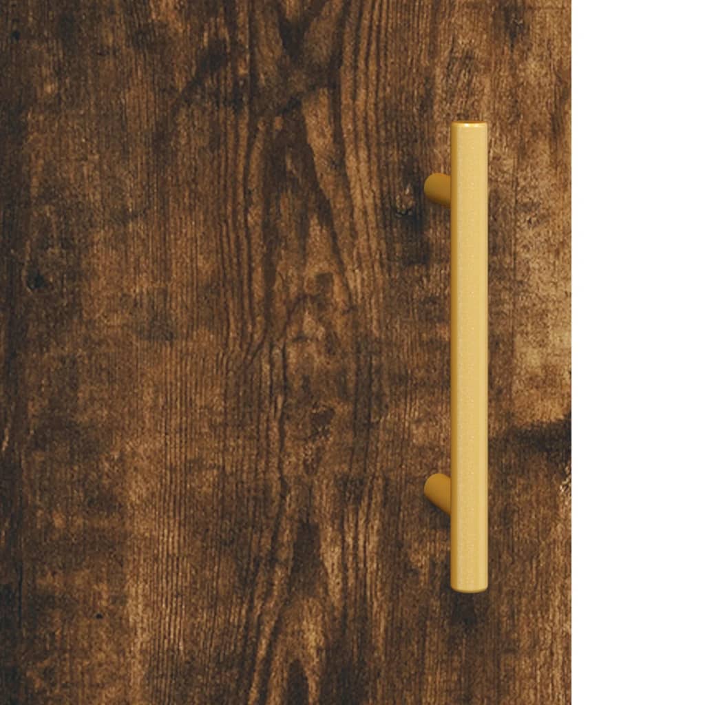 vægskab 60x31x70 cm konstrueret træ røget egetræsfarve - Image 9
