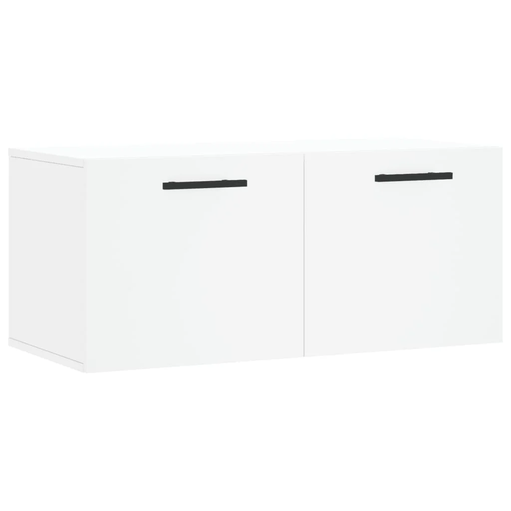 vægskab 80x36,5x35 cm konstrueret træ hvid - Image 2