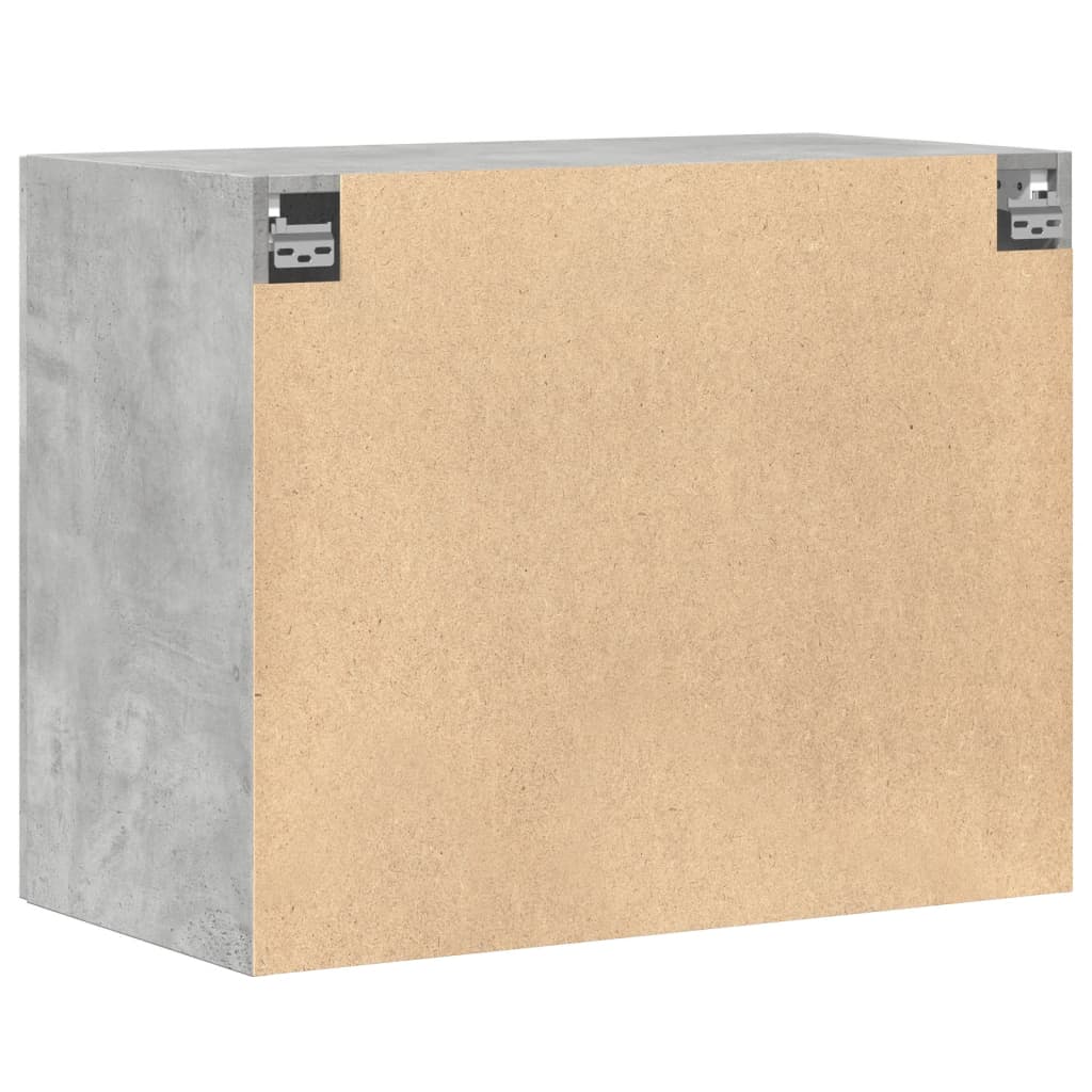 vægskab 80x42,5x64 cm konstrueret træ betongrå - Image 6
