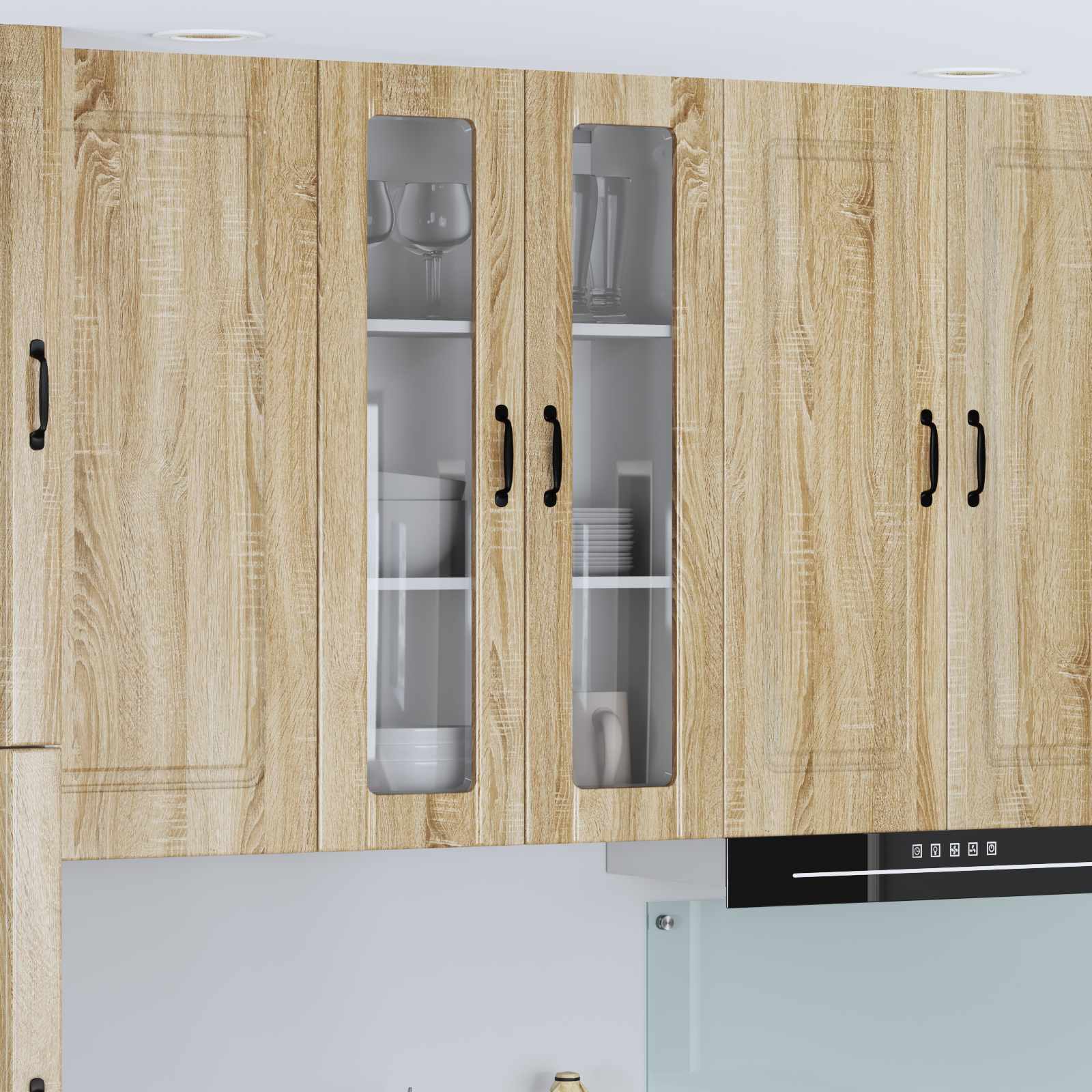 Vægskab til køkken Sonoma eg 60 x 31 x 100 cm Konstrueret træ