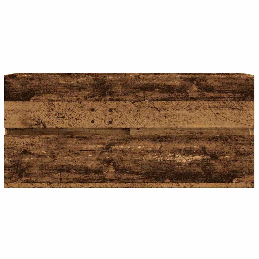 vaskeskab 100x38,5x45 cm konstrueret træ gammelt trælook - Image 4