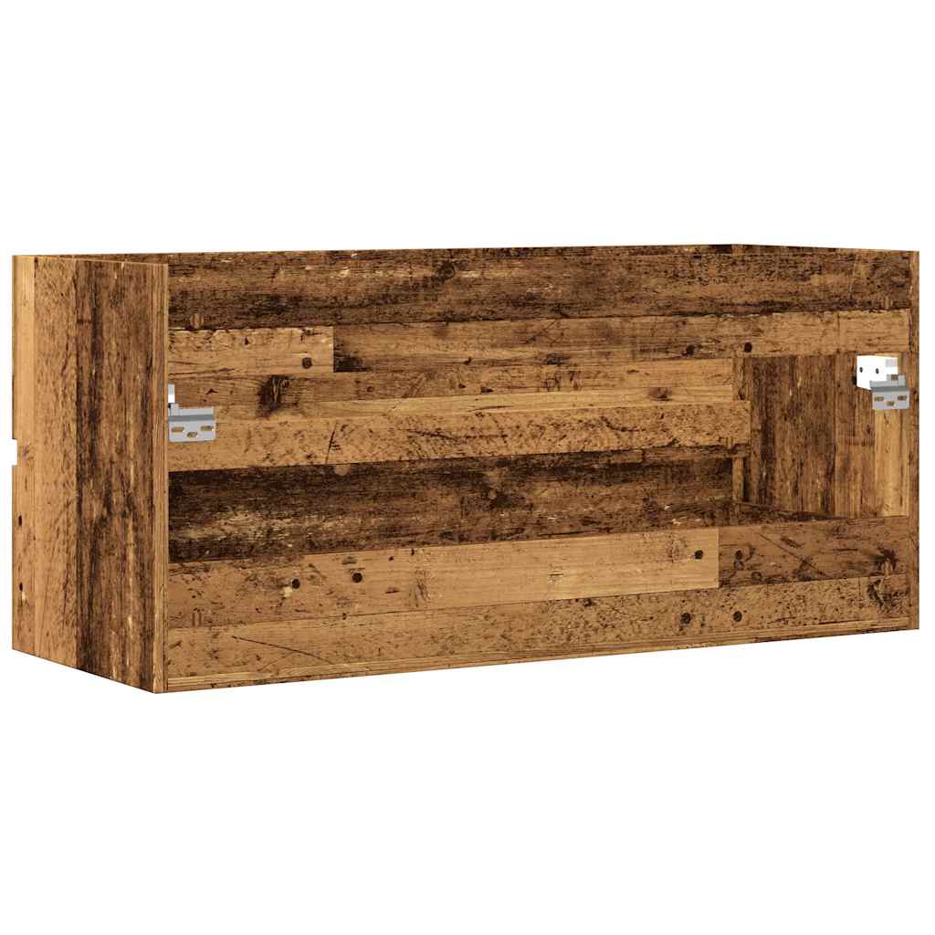 vaskeskab 100x38,5x45 cm konstrueret træ gammelt trælook - Image 6