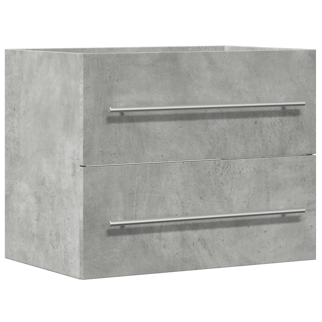 vaskeskab 60x38,5x48 cm konstrueret træ betongrå - Image 2
