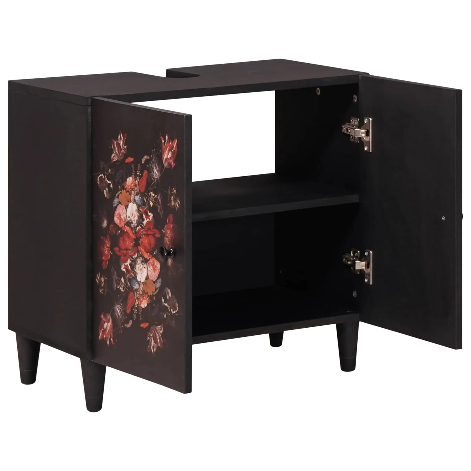 Vaskeskab med dør Flerfarvet 62 x 33 x 58 cm Massivt mangotræ - Image 2