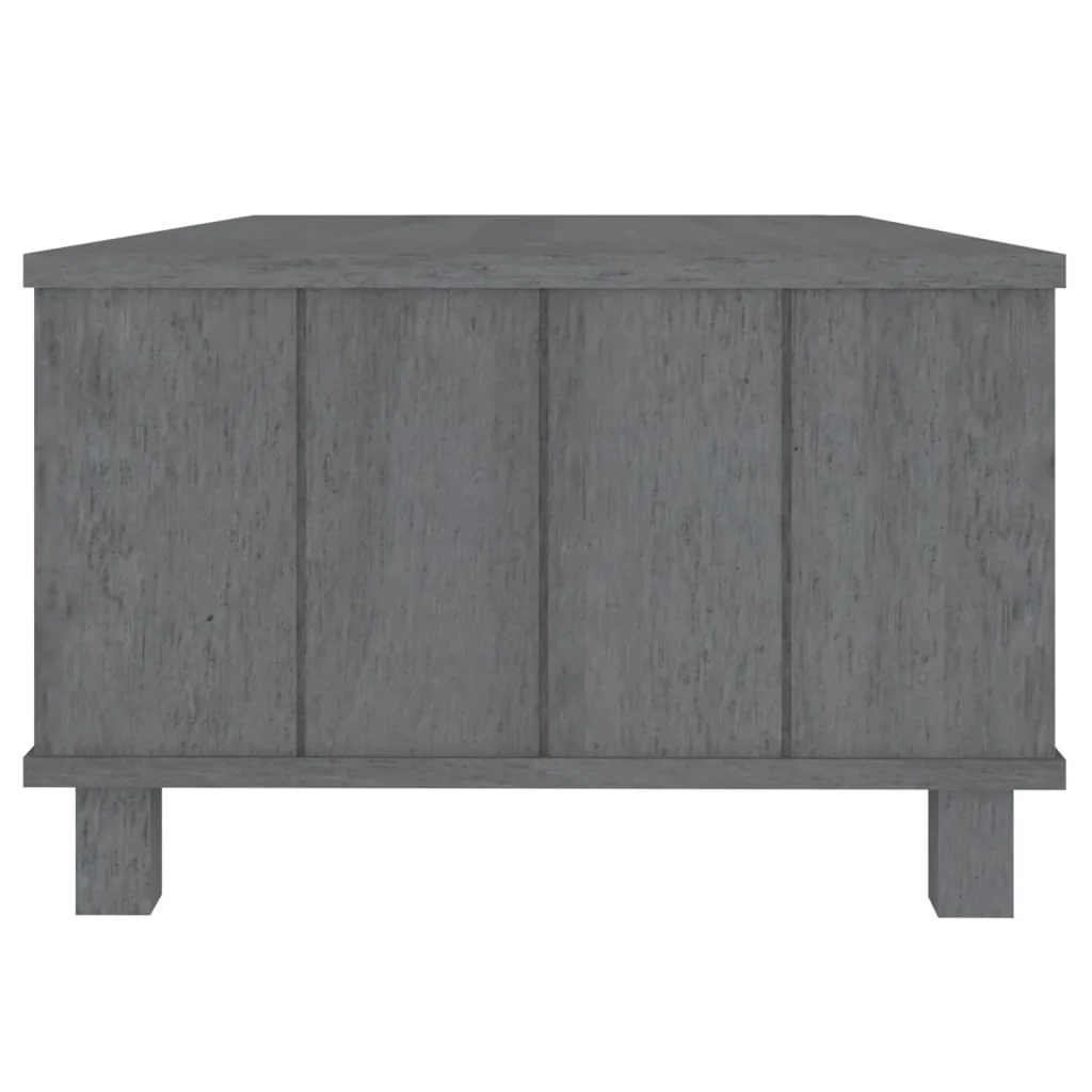 vidaXL sofabord HAMAR 100x55x35 cm massivt fyrretræ mørkegrå - Image 6