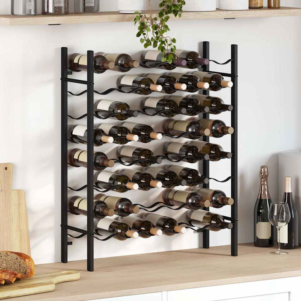 vinreol til 48 flasker metal sort - Image 3