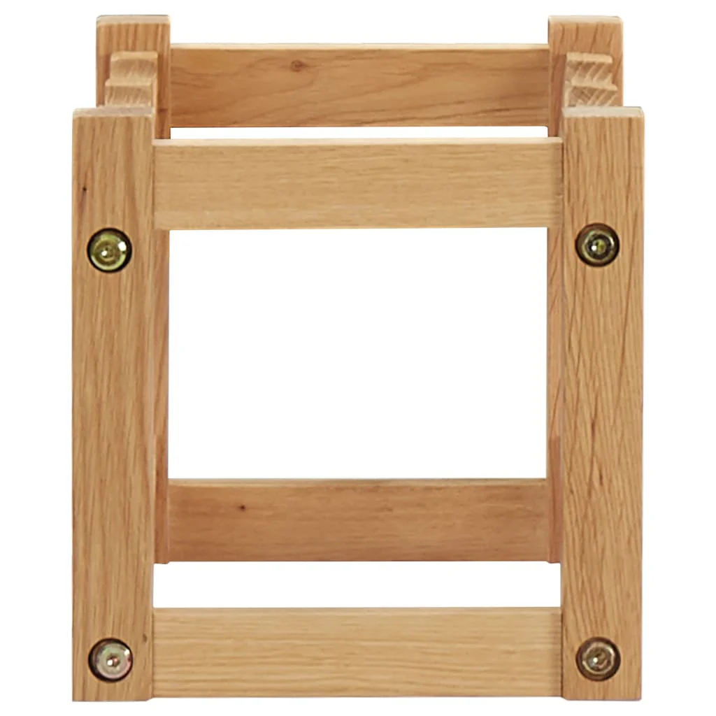 vinreol til 6 flasker 37x21x21 cm massivt egetræ - Image 3