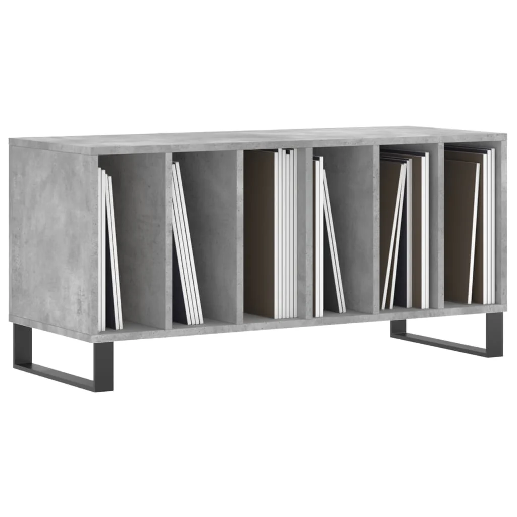 vinylskab 100x38x48 cm konstrueret træ betongrå - Image 3