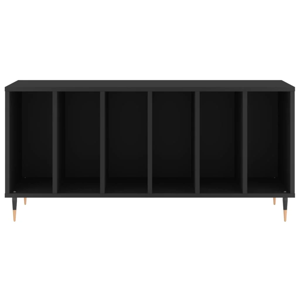 vinylskab 100x38x48 cm konstrueret træ sort - Image 4