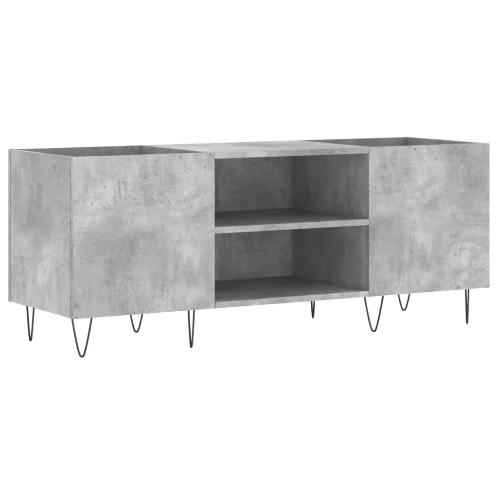 vinylskab 121x38x48 cm konstrueret træ betongrå - Image 2