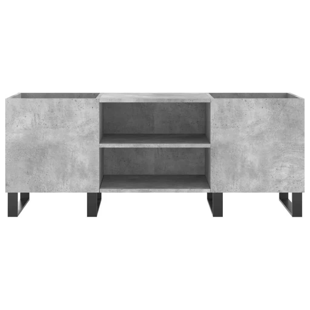 vinylskab 121x38x48 cm konstrueret træ betongrå - Image 4