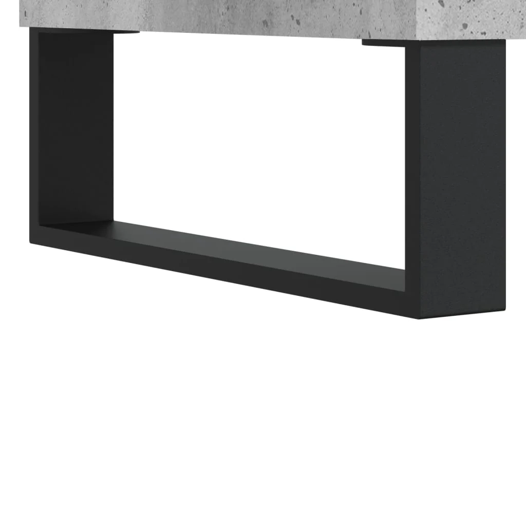 vinylskab 121x38x48 cm konstrueret træ betongrå - Image 7