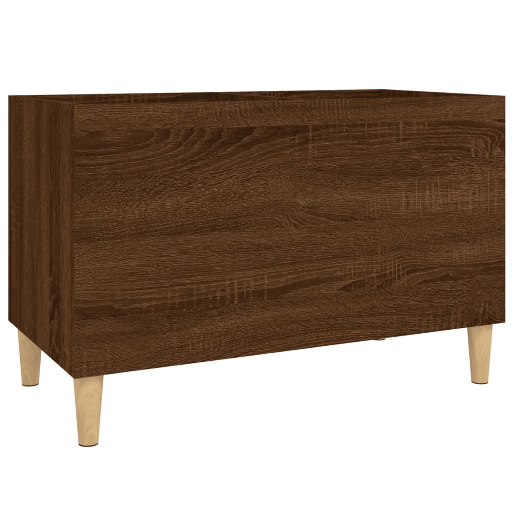 vinylskab 74,5x38x48 cm konstrueret træ brun egetræsfarve - Image 2