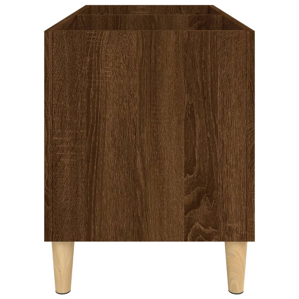 vinylskab 74,5x38x48 cm konstrueret træ brun egetræsfarve - Image 6