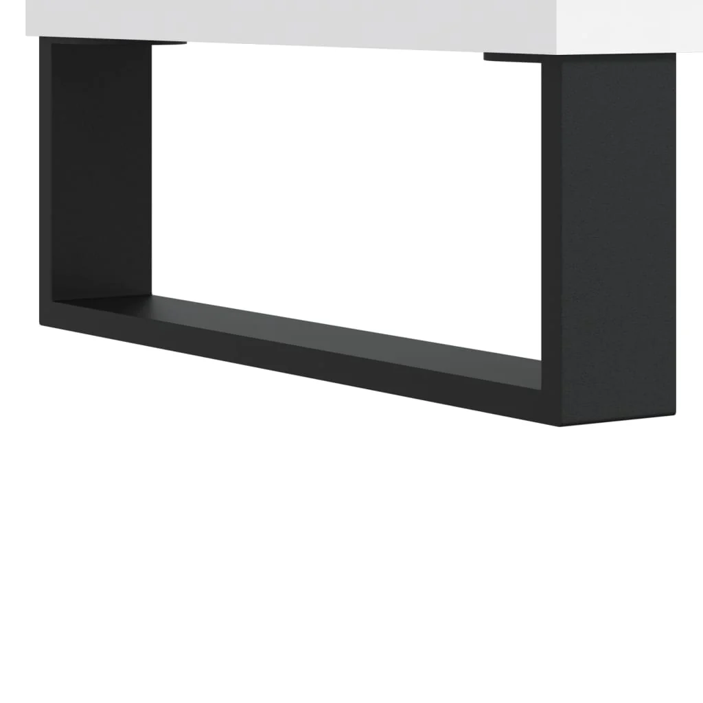 vinylskab 74,5x38x48 cm konstrueret træ hvid - Image 7