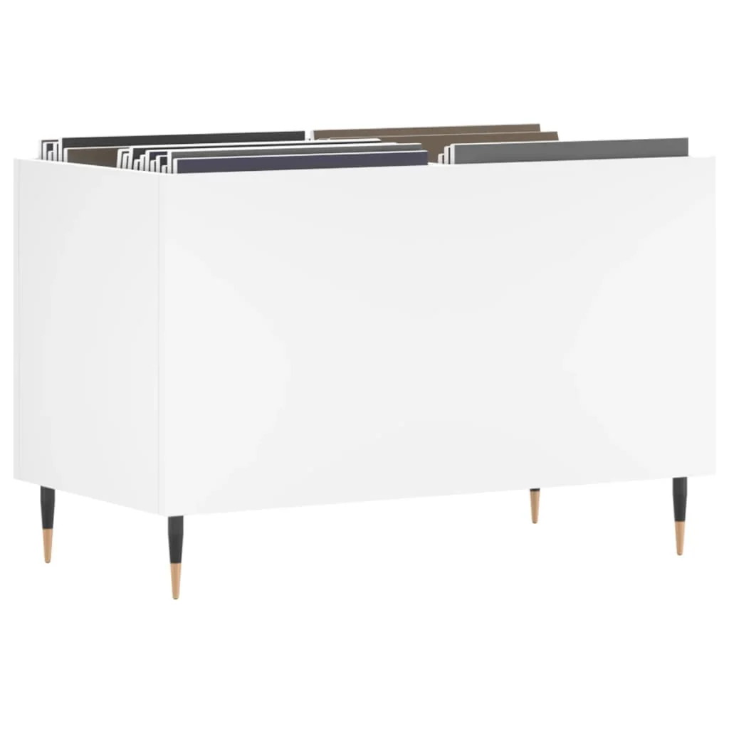vinylskab 74,5x38x48 cm konstrueret træ hvid - Image 3