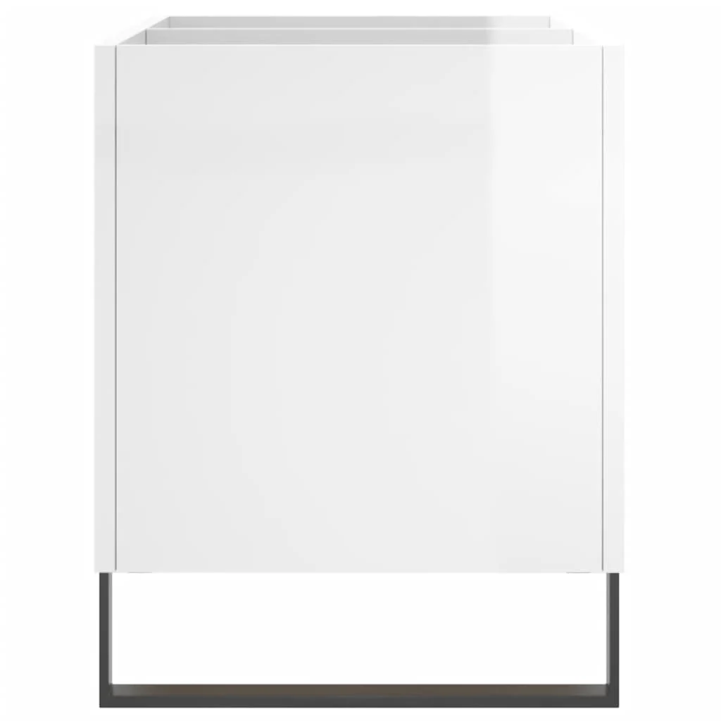 vinylskab 74,5x38x48 cm konstrueret træ hvid højglans - Image 5